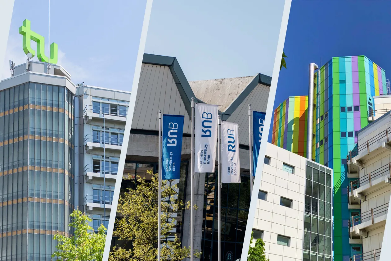 Collage von Universitätsgebäuden