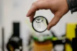 View through a magnifying glass