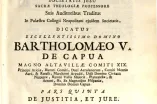 Eine Buchseite mit lateinischer Schrift