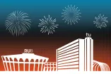Grafik RUB und TU Dortmund mit Feuerwerk
