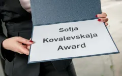 A folder with the inscription Sofja Kovalevskaja Award