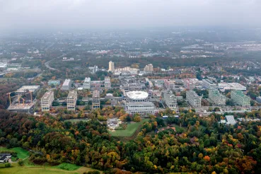 Ein Luftbild des RUB-Campus