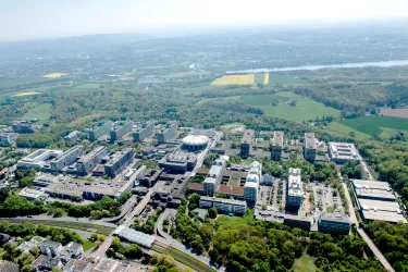 Ein Luftbild des RUB-Campus