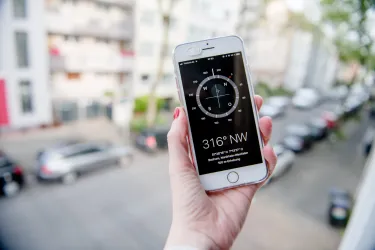 Kompass auf Handy
