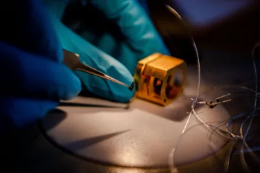 Pinzette mit Materialsplitter