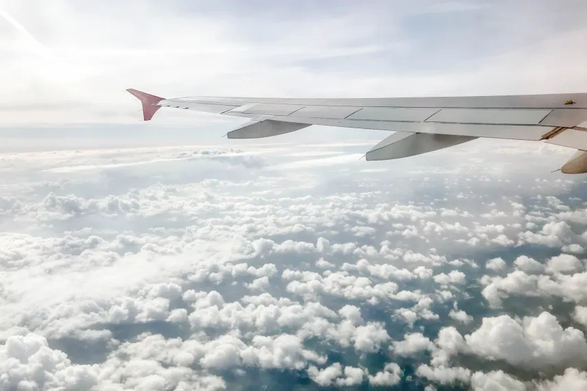 Blick aus dem Flugzeug