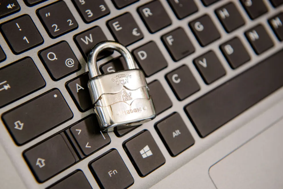 Schloss auf Tastatur